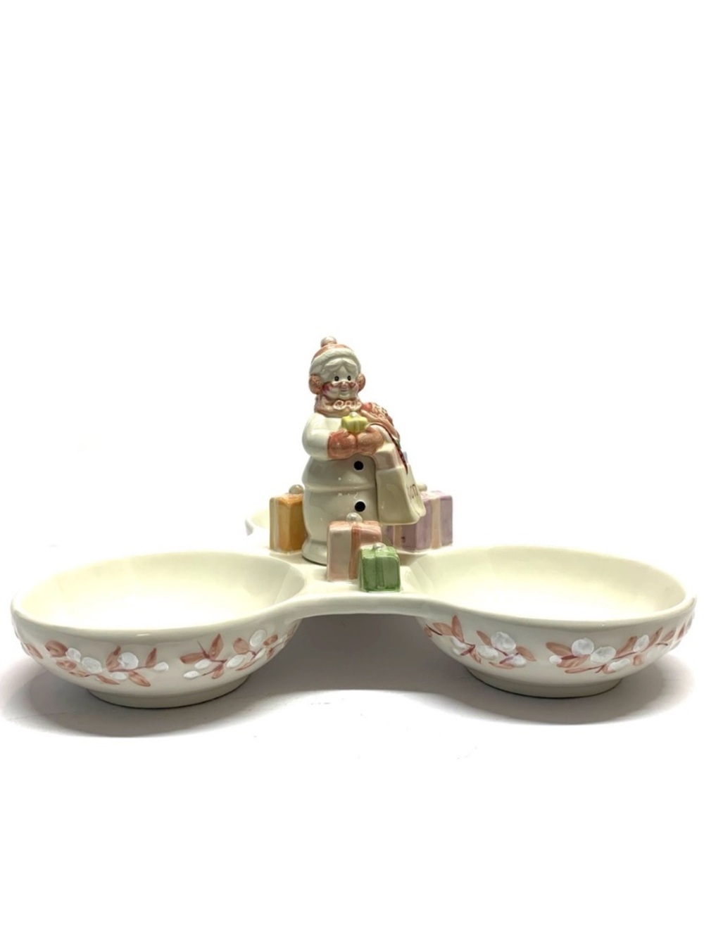 Avon Snowlady Divided Serving Dish 2003 President’s Club Holiday Collection